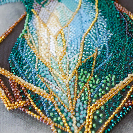 DIY Bead Embroidery Kit "Forest Spirit" 9.4"x14.2" / 24.0x36.0 cm