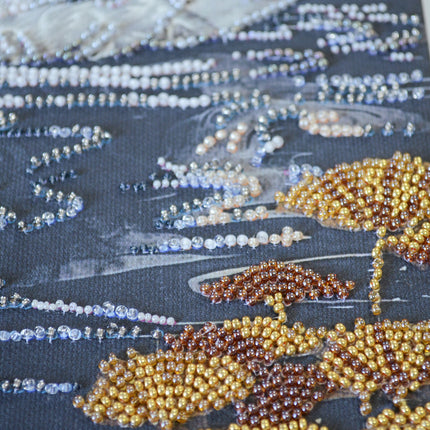DIY Bead Embroidery Kit " Sul Blooms " 7.9"x15.7" / 20.0x40.0 cm