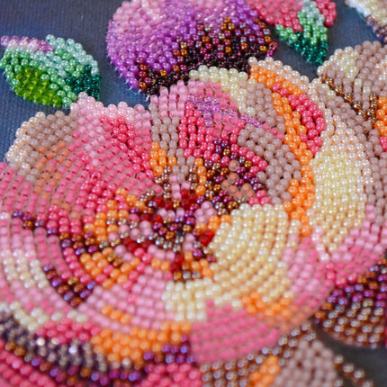 DIY Bead Embroidery Kit "Blooming Thoughts" 10.2"x15.4" / 26.0x39.0 cm