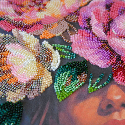 DIY Bead Embroidery Kit "Blooming Thoughts" 10.2"x15.4" / 26.0x39.0 cm