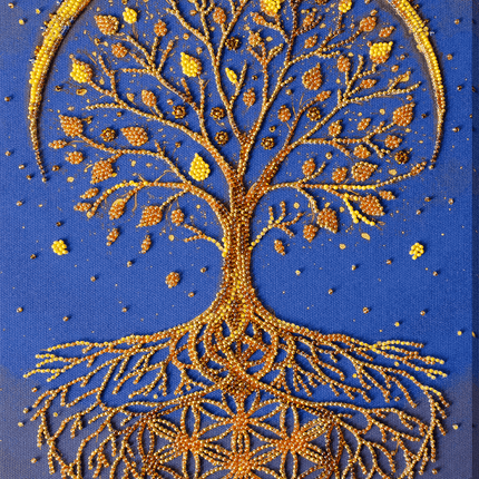 DIY Bead Embroidery Kit "Radiance of Life" 9.1"x13.8" / 23.0x35.0 cm