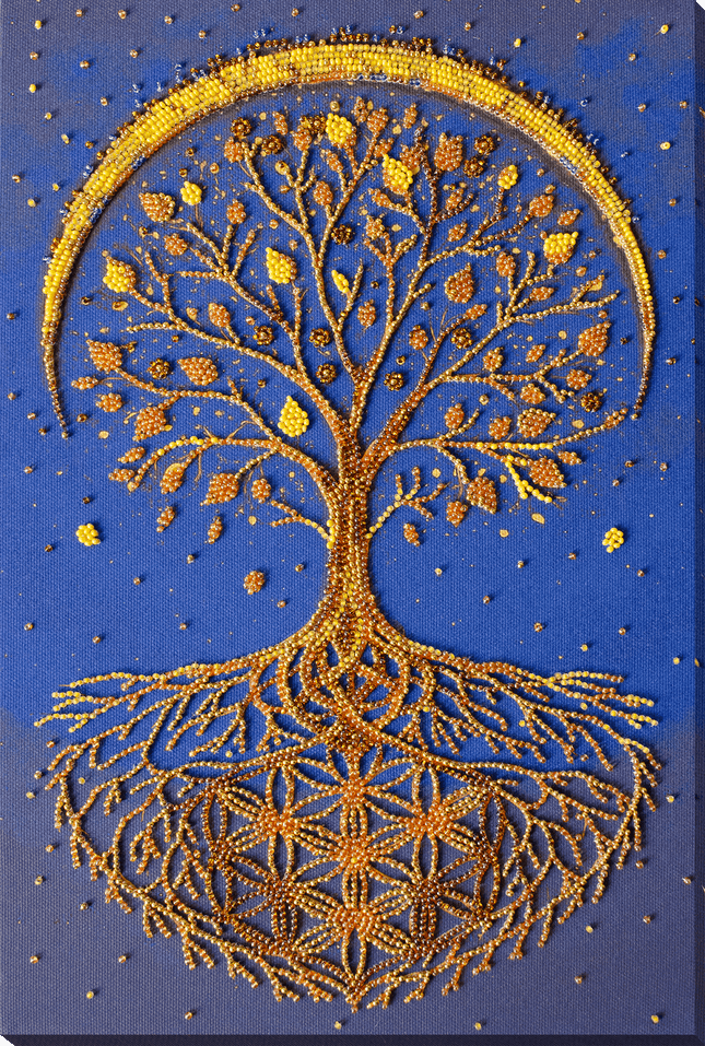 DIY Bead Embroidery Kit "Radiance of Life" 9.1"x13.8" / 23.0x35.0 cm