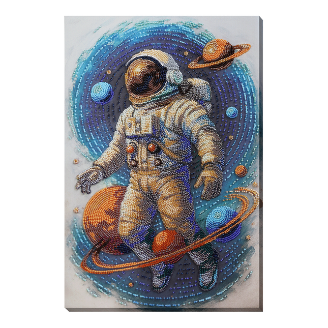 DIY Bead Embroidery Kit "Cosmic Traveler" 10.2"x15.4" / 26.0x39.0 cm