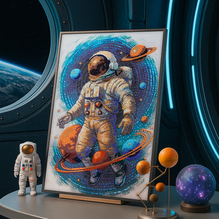DIY Bead Embroidery Kit "Cosmic Traveler" 10.2"x15.4" / 26.0x39.0 cm