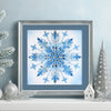DIY Bead Embroidery Kit "Frost patterns" 8.7"x8.7" / 22.0x22.0 cm