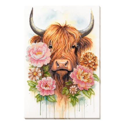 DIY Bead Embroidery Kit "Highland Belle" 10.2"x15.4" / 26.0x39.0 cm