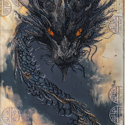 DIY Bead Embroidery Kit "Legend awakened" 11.8"x23.6" / 30.0x60.0 cm