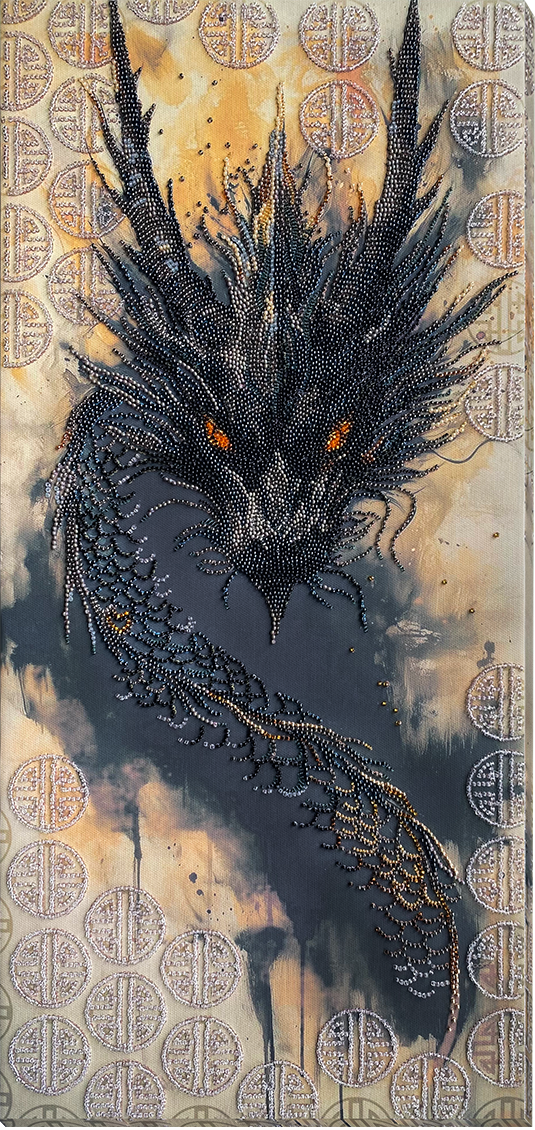 DIY Bead Embroidery Kit "Legend awakened" 11.8"x23.6" / 30.0x60.0 cm