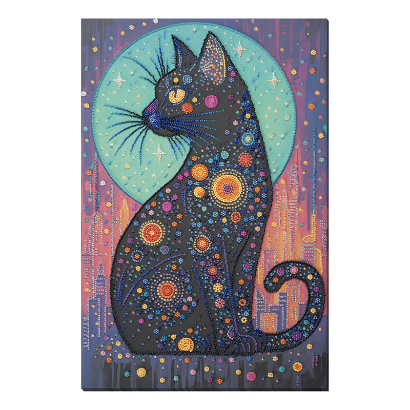 DIY Bead Embroidery Kit "Stellar Gaze" 11.8"x17.7" / 30.0x45.0 cm