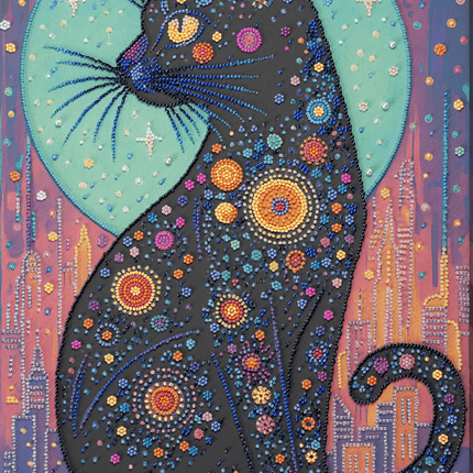 DIY Bead Embroidery Kit "Stellar Gaze" 11.8"x17.7" / 30.0x45.0 cm