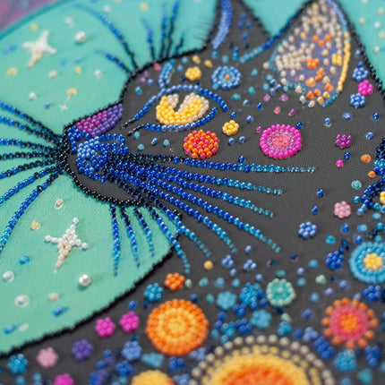 DIY Bead Embroidery Kit "Stellar Gaze" 11.8"x17.7" / 30.0x45.0 cm