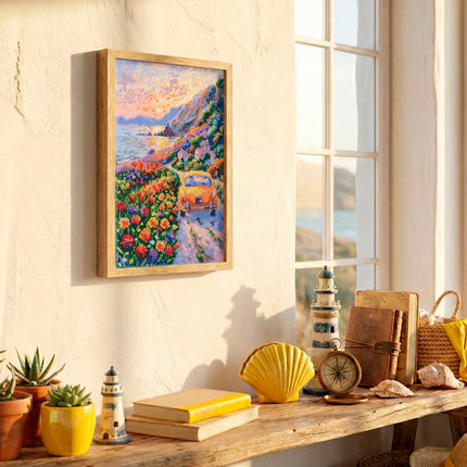 DIY Bead Embroidery Kit "Twilight Over the Sea" 9.1"x13.4" / 23.0x34.0 cm