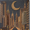 DIY Bead Embroidery Kit "City of dreams" 9.1"x13.4" / 23.0x34.0 cm