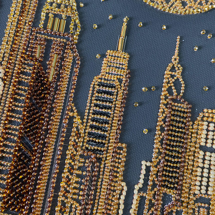 DIY Bead Embroidery Kit "City of dreams" 9.1"x13.4" / 23.0x34.0 cm