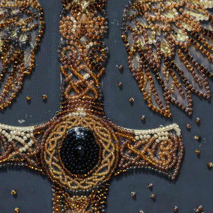 DIY Bead Embroidery Kit "Power talisman" 9.8"x21.3" / 25.0x54.0 cm