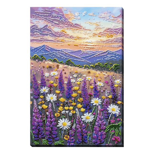 DIY Bead Embroidery Kit "Valley of Dreams" 8.7"x13.0" / 22.0x33.0 cm