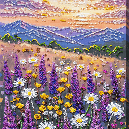 DIY Bead Embroidery Kit "Valley of Dreams" 8.7"x13.0" / 22.0x33.0 cm