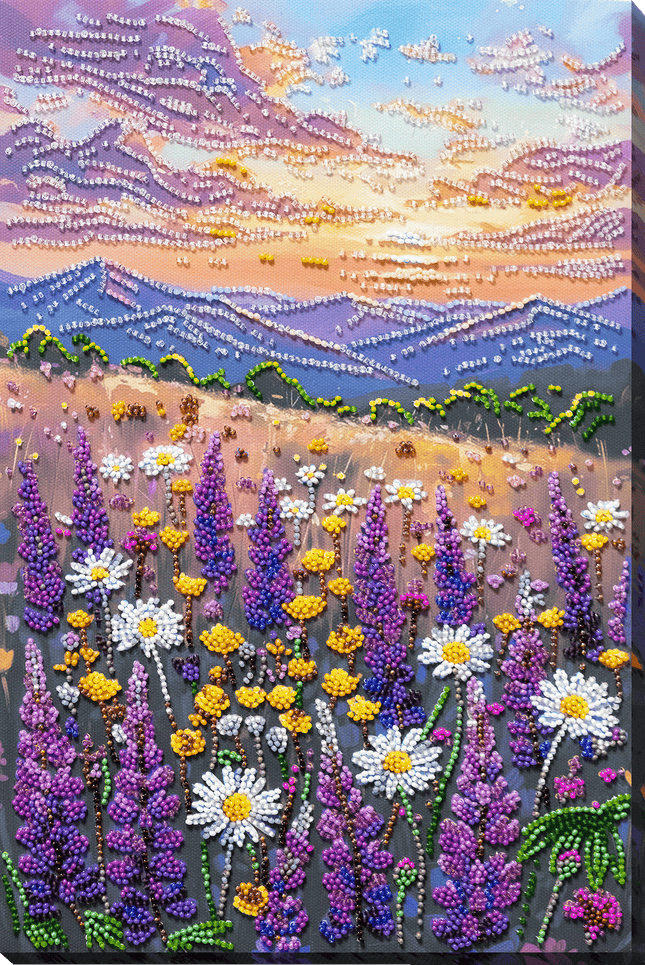 DIY Bead Embroidery Kit "Valley of Dreams" 8.7"x13.0" / 22.0x33.0 cm