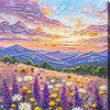 DIY Bead Embroidery Kit "Valley of Dreams" 8.7"x13.0" / 22.0x33.0 cm