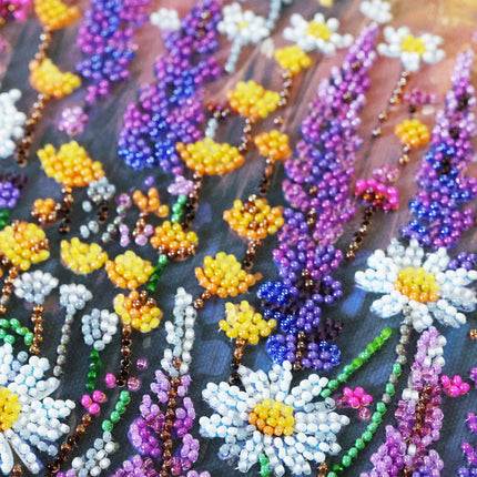 DIY Bead Embroidery Kit "Valley of Dreams" 8.7"x13.0" / 22.0x33.0 cm