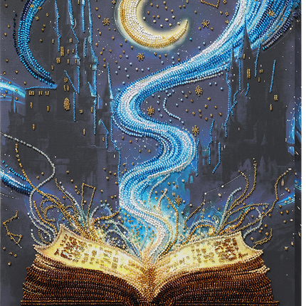 DIY Bead Embroidery Kit "Book of Dreams" 9.1"x15.0" / 23.0x38.0 cm