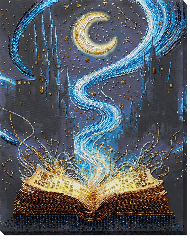 DIY Bead Embroidery Kit "Book of Dreams" 9.1"x15.0" / 23.0x38.0 cm