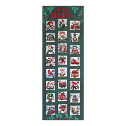 DIY Bead Embroidery Kit "Christmas Advent calendar" 11.8"x33.5" / 30.0x85.0 cm