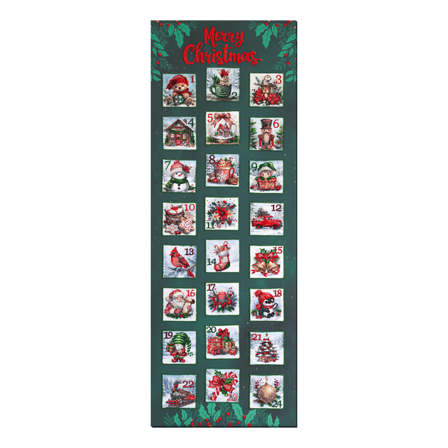 DIY Bead Embroidery Kit "Christmas Advent calendar" 11.8"x33.5" / 30.0x85.0 cm
