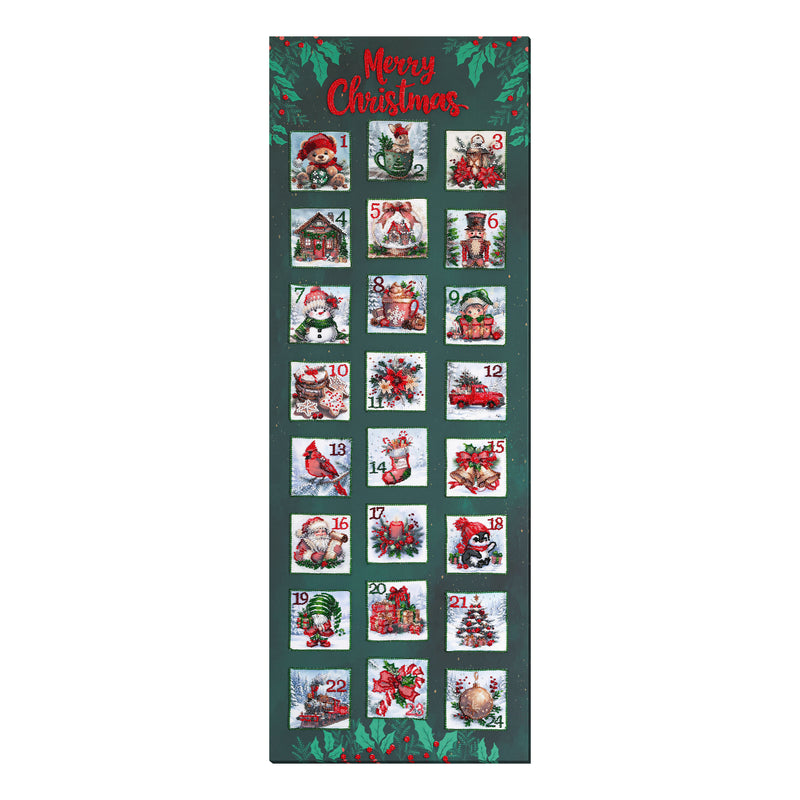 DIY Bead Embroidery Kit "Christmas Advent calendar" 11.8"x33.5" / 30.0x85.0 cm