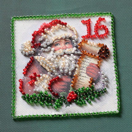 DIY Bead Embroidery Kit "Christmas Advent calendar" 11.8"x33.5" / 30.0x85.0 cm