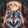 DIY Bead Embroidery Kit "Alpha Wolf" 8.7"x13.0" / 22.0x33.0 cm