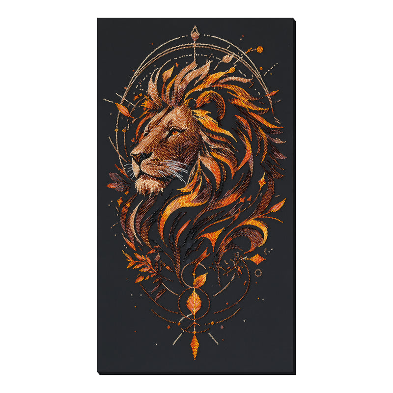 DIY Bead Embroidery Kit "The King of Beasts" 11.8"x21.3" / 30.0x54.0 cm