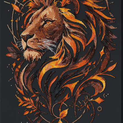 DIY Bead Embroidery Kit "The King of Beasts" 11.8"x21.3" / 30.0x54.0 cm