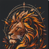 DIY Bead Embroidery Kit "The King of Beasts" 11.8"x21.3" / 30.0x54.0 cm