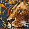 DIY Bead Embroidery Kit "The King of Beasts" 11.8"x21.3" / 30.0x54.0 cm