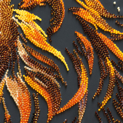DIY Bead Embroidery Kit "The King of Beasts" 11.8"x21.3" / 30.0x54.0 cm