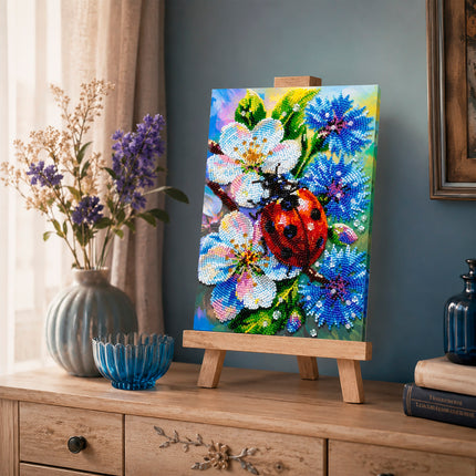 DIY Bead Embroidery Kit "Among Cornflowers" 6.3"x9.4" / 16.0x24.0 cm