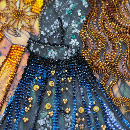 DIY Bead Embroidery Kit "Defender of Fate" 9.8"x9.8" / 25.0x25.0 cm