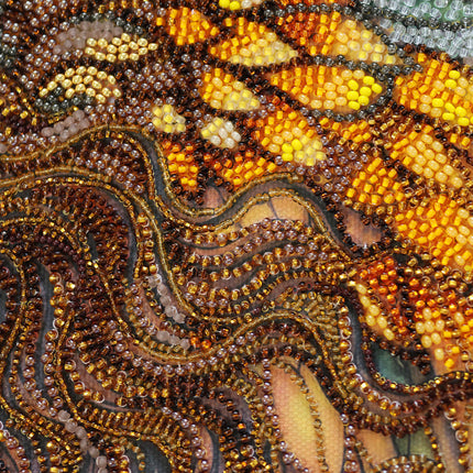 DIY Bead Embroidery Kit "Defender of Fate" 9.8"x9.8" / 25.0x25.0 cm