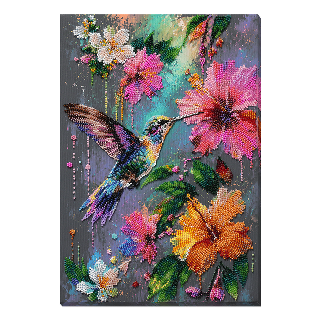 DIY Bead Embroidery Kit "Tropical Guest" 8.7"x12.6" / 22.0x32.0 cm