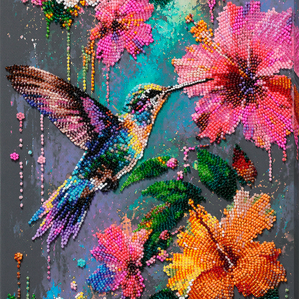 DIY Bead Embroidery Kit "Tropical Guest" 8.7"x12.6" / 22.0x32.0 cm