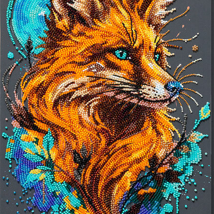 DIY Bead Embroidery Kit "Embodiment of Cunning" 8.7"x13.0" / 22.0x33.0 cm