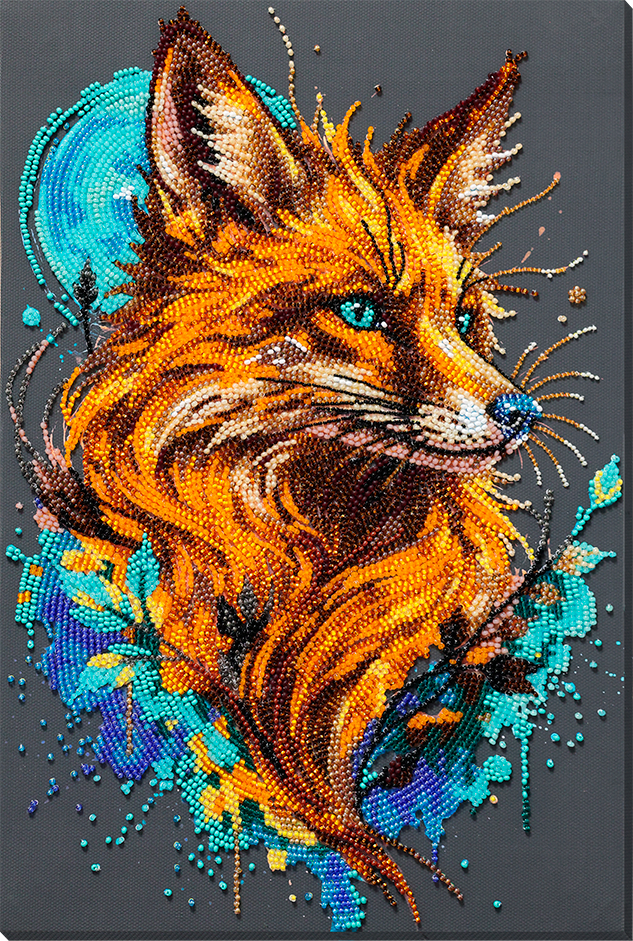 DIY Bead Embroidery Kit "Embodiment of Cunning" 8.7"x13.0" / 22.0x33.0 cm