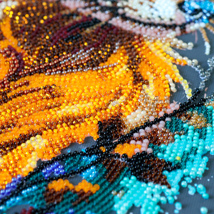 DIY Bead Embroidery Kit "Embodiment of Cunning" 8.7"x13.0" / 22.0x33.0 cm