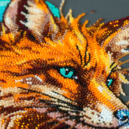 DIY Bead Embroidery Kit "Embodiment of Cunning" 8.7"x13.0" / 22.0x33.0 cm