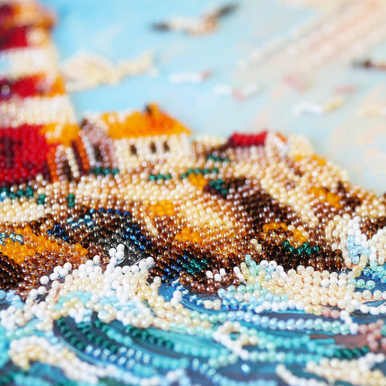 DIY Bead Embroidery Kit "Lighthouse Above the Waves" 7.9"x14.2" / 20.0x36.0 cm
