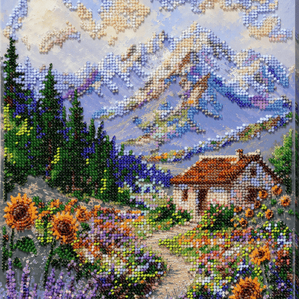 DIY Bead Embroidery Kit "Trail to a Dream" 8.7"x11.8" / 22.0x30.0 cm
