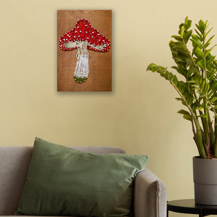 String Art Creative DIY Kit "Amanita" 7.5"x11.4" / 19.0x29.0 cm