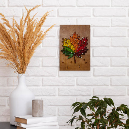 String Art Creative DIY Kit "Leaf" 7.5"x11.4" / 19.0x29.0 cm