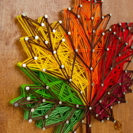 String Art Creative DIY Kit "Leaf" 7.5"x11.4" / 19.0x29.0 cm